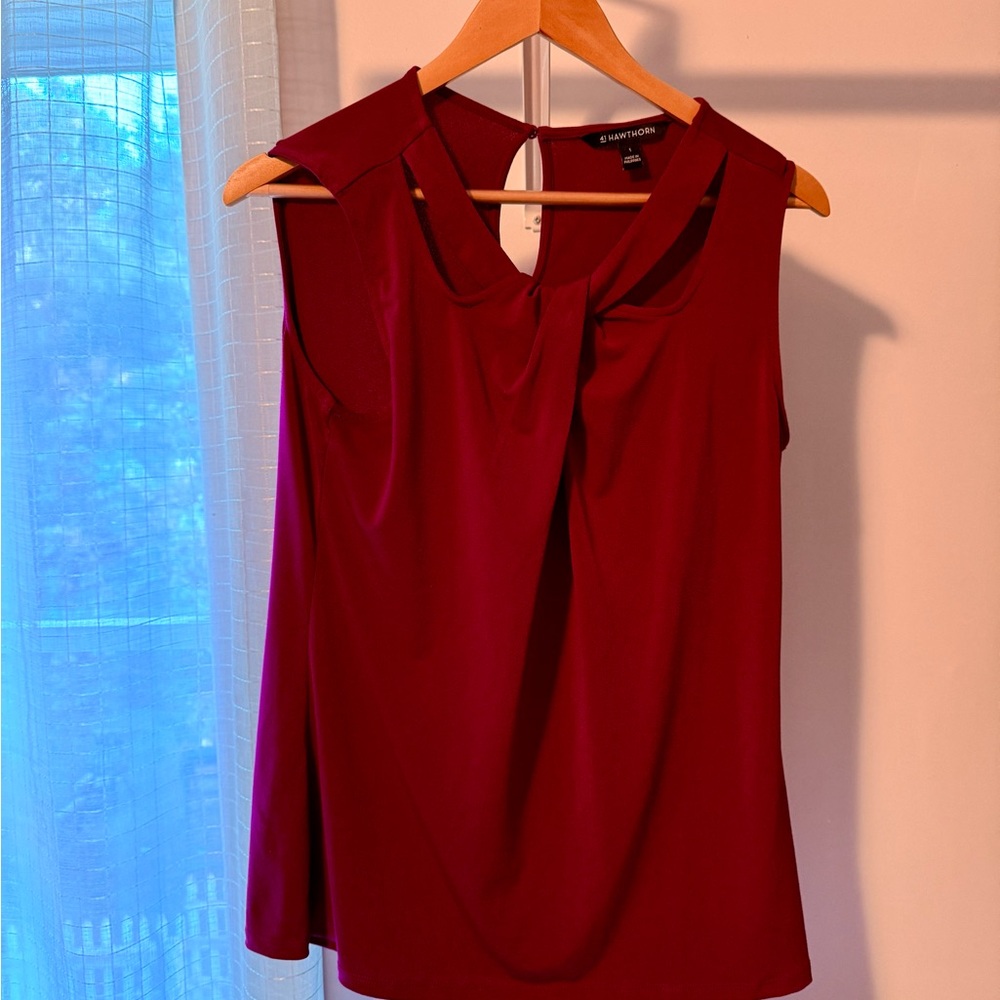 41 Hawthorn Sleeveless Pink/Maroon Blouse